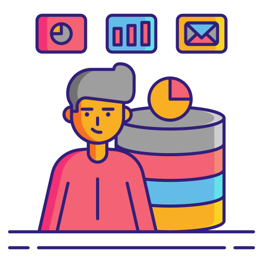 Data management Flaticons Lineal Color icon