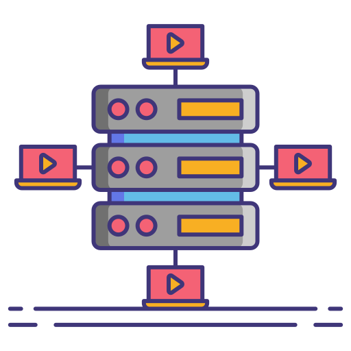 Сервер Flaticons Lineal Color иконка