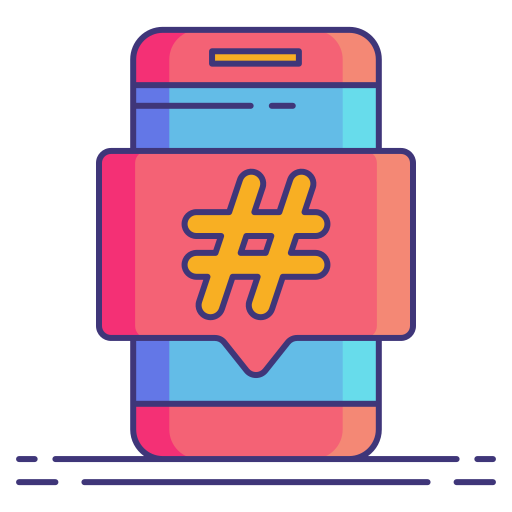 hashtag Flaticons Lineal Color icono