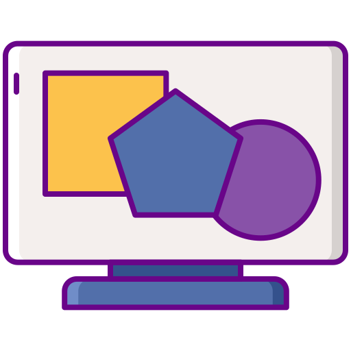 Monitor Flaticons Lineal Color icon