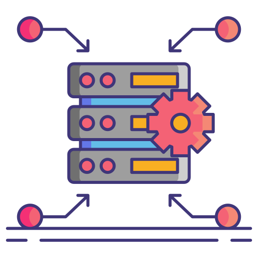 Data management Flaticons Lineal Color icon
