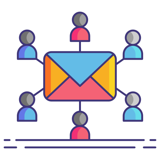 marketing e-mailowy Flaticons Lineal Color ikona