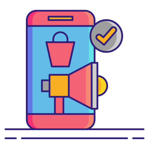mobiles marketing Flaticons Lineal Color icon