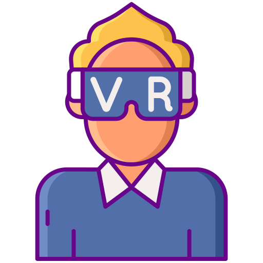 realidad virtual Flaticons Lineal Color icono