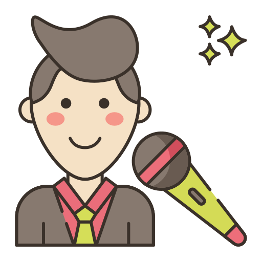 emcee Flaticons Lineal Color icoon