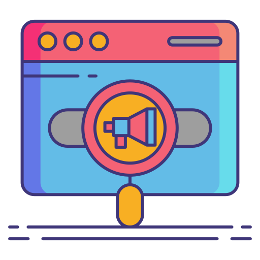 suchmaschinenmarketing Flaticons Lineal Color icon