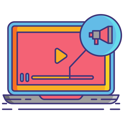 videostream Flaticons Lineal Color icon