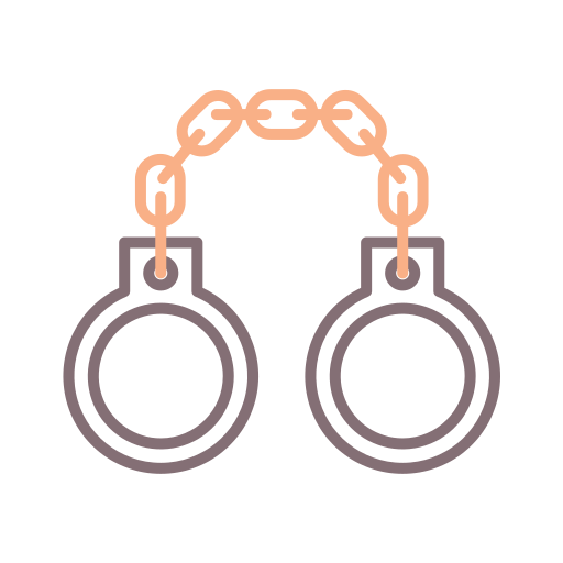 Handcuffs Flaticons Lineal Color icon
