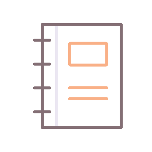 cuaderno Flaticons Lineal Color icono