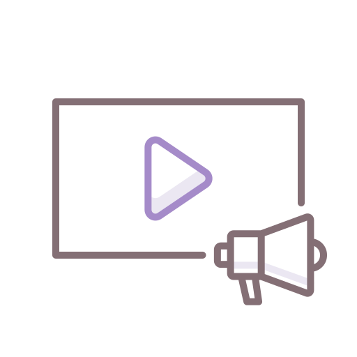 video-marketing Flaticons Lineal Color icon