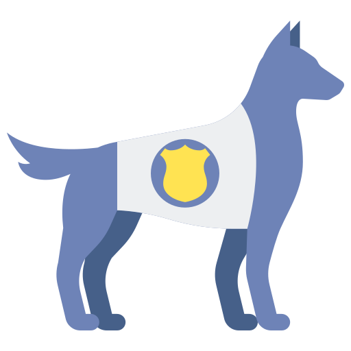 Police dog Flaticons Flat icon