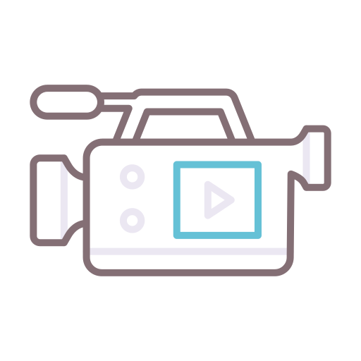 ビデオカメラ Flaticons Lineal Color icon