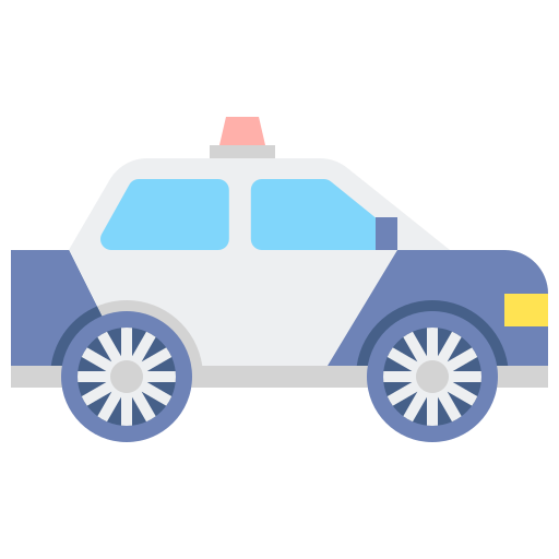 politieauto Flaticons Flat icoon