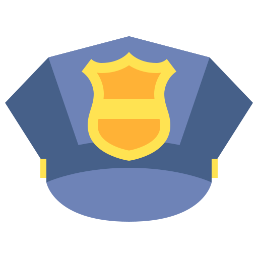 cappello della polizia Flaticons Flat icona