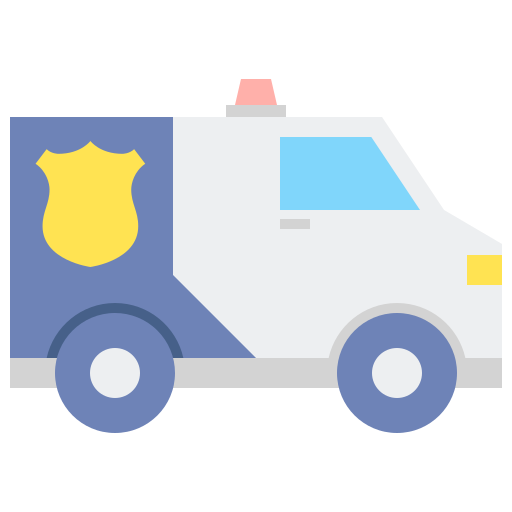 furgone della polizia Flaticons Flat icona
