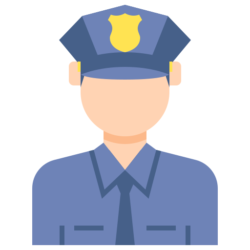 politieagent Flaticons Flat icoon