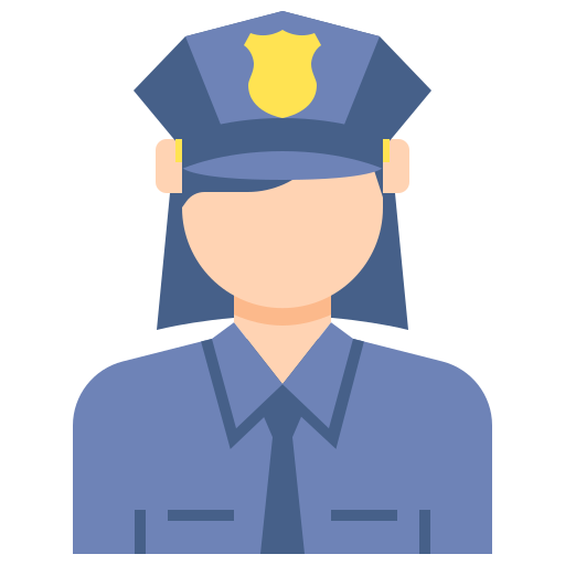politieagente Flaticons Flat icoon