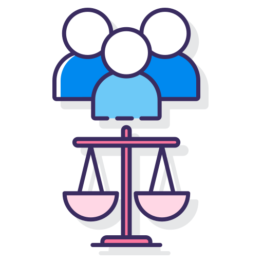 sistema legal Flaticons Lineal Color icono