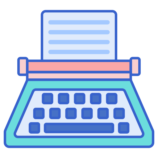 máquina de escribir Flaticons Flat icono
