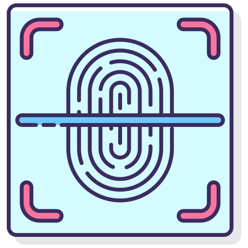 Fingerprint Flaticons Lineal Color icon