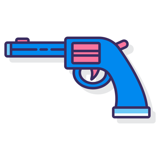 revolver Flaticons Lineal Color icoon