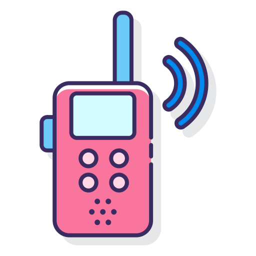 walkie-talkie Flaticons Lineal Color icoon