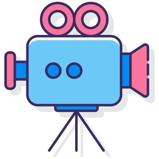 videocamera Flaticons Lineal Color icoon