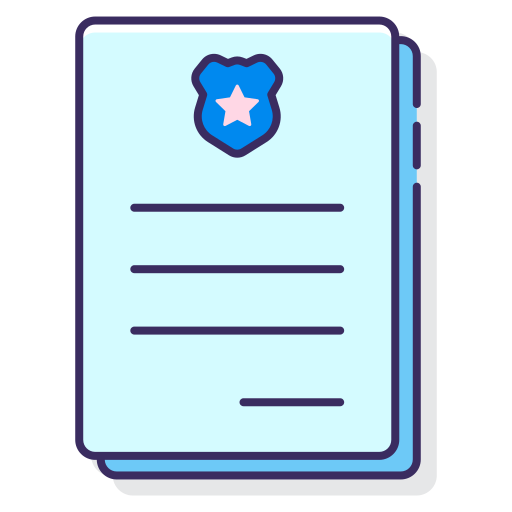 Legal document Flaticons Lineal Color icon