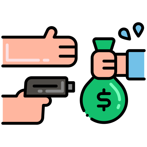 Extortion Flaticons Lineal Color icon