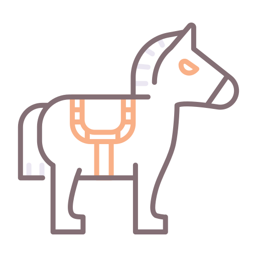 koń Flaticons Lineal Color ikona