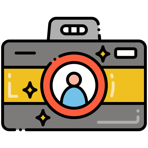 Camera Flaticons Lineal Color icon