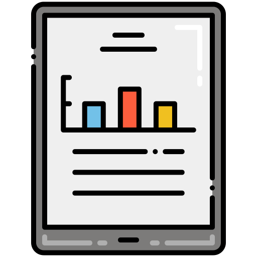 Mobile analytics Flaticons Lineal Color icon