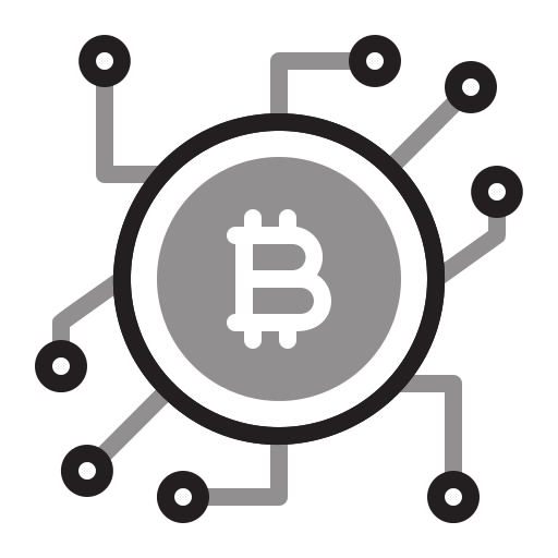 Bitcoin logo Generic Grey icon