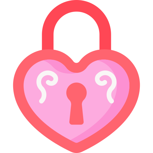 Heart shaped padlock Special Flat icon