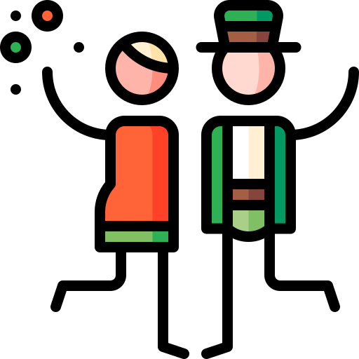 People Puppet Characters Lineal Color icon