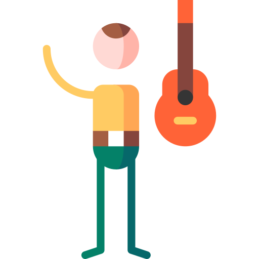 Guitar Puppet Characters Flat icon
