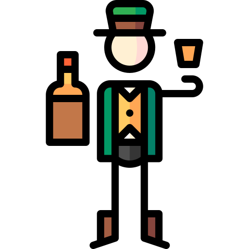 whisky Puppet Characters Lineal Color icono