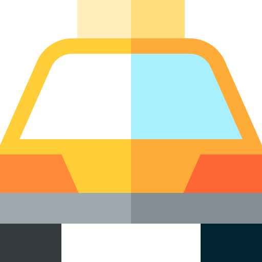 taxi Basic Straight Flat icon