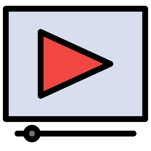 reproductor de video Flatart Icons Lineal Color icono