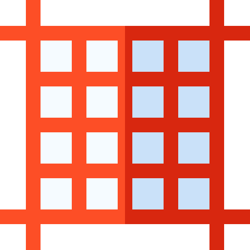 Grid Basic Straight Flat icon