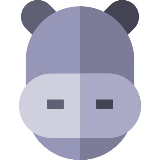 hipopótamo Basic Straight Flat icono