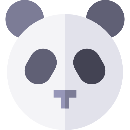 oso panda Basic Straight Flat icono