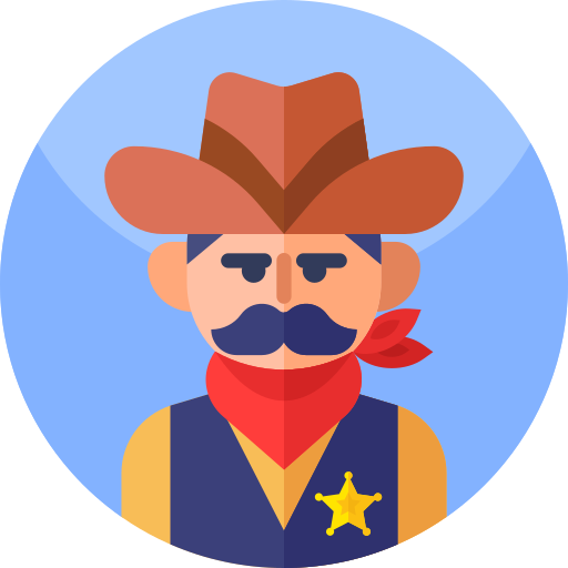 sheriff Geometric Flat Circular Flat icon
