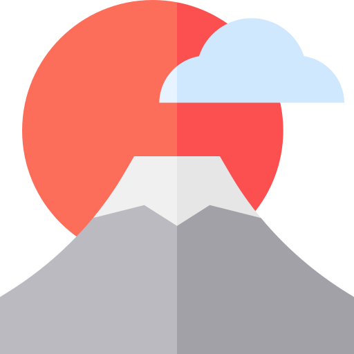 góra fudżi Basic Straight Flat ikona