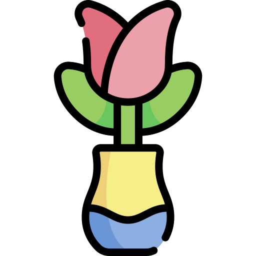 花瓶 Kawaii Lineal color icon