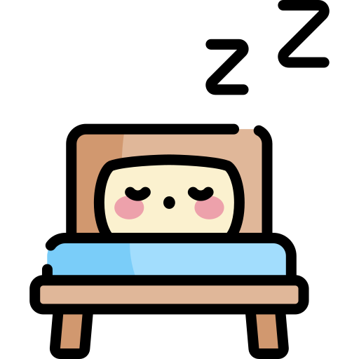 Bed Kawaii Lineal color icon