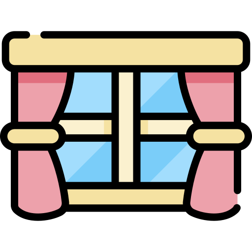 창문 Kawaii Lineal color icon