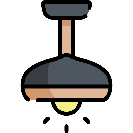 lámpara de techo Kawaii Lineal color icono