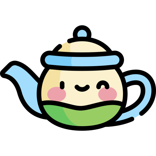 Teapot Kawaii Lineal color icon