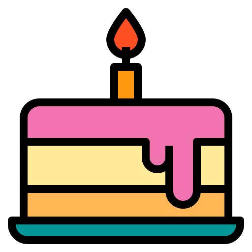 tort urodzinowy Payungkead Lineal Color ikona